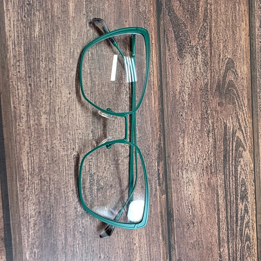 Christian Siriano CS Cassidy Teal Cat Eye Eyeglasses Frames 55-18-145 Metal